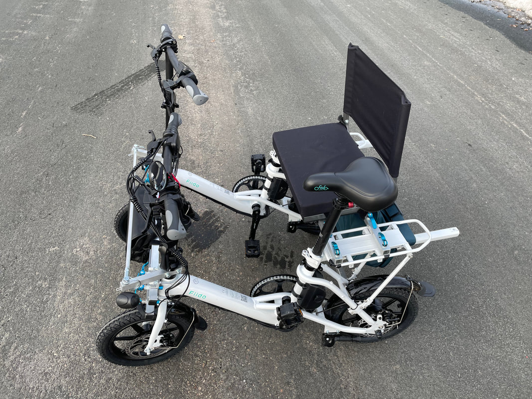 Solo flyer configuration of the Go4-E connection kit for the Fiido D3 Pro. Ride this 4-wheel cycle alone or add a 2nd seat for sociable tandem adventures
